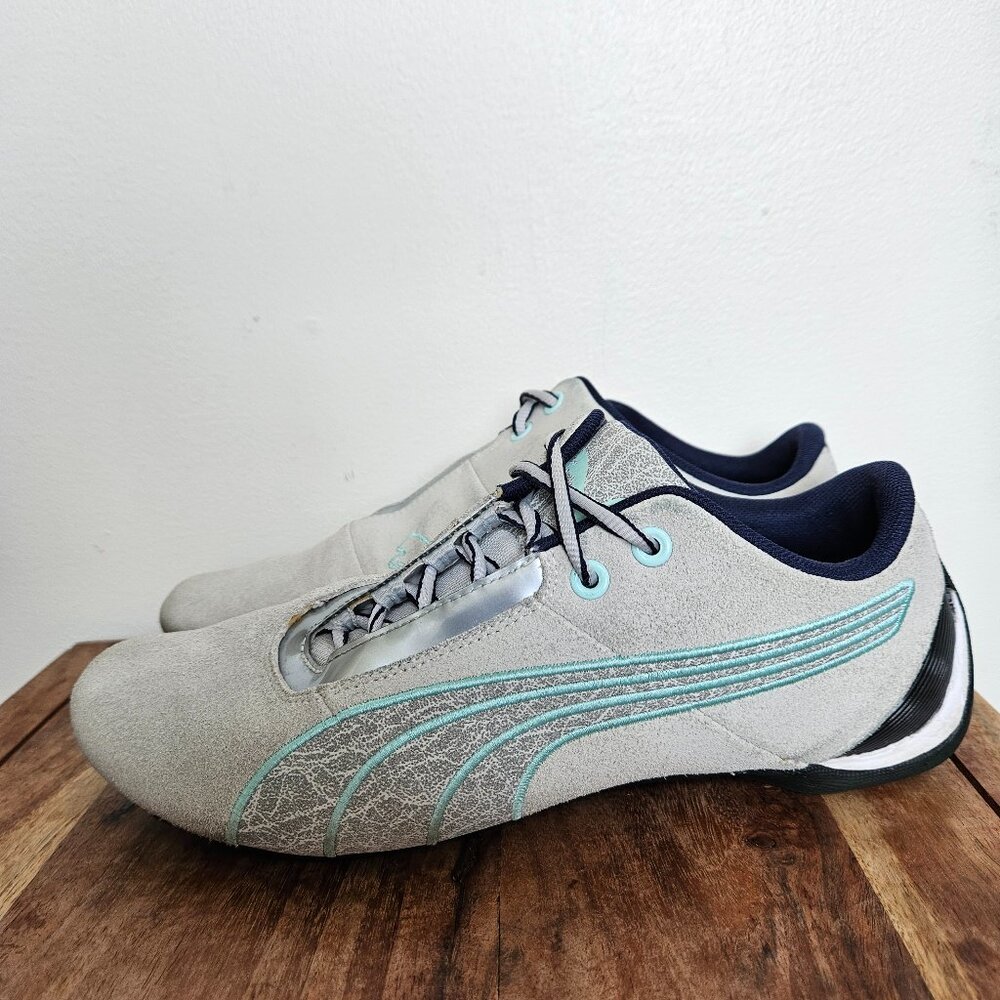 Puma Future Cat Sneakers Women 8.5 Silver Gray Y2K Aesthetic Ballet Mortor Sport